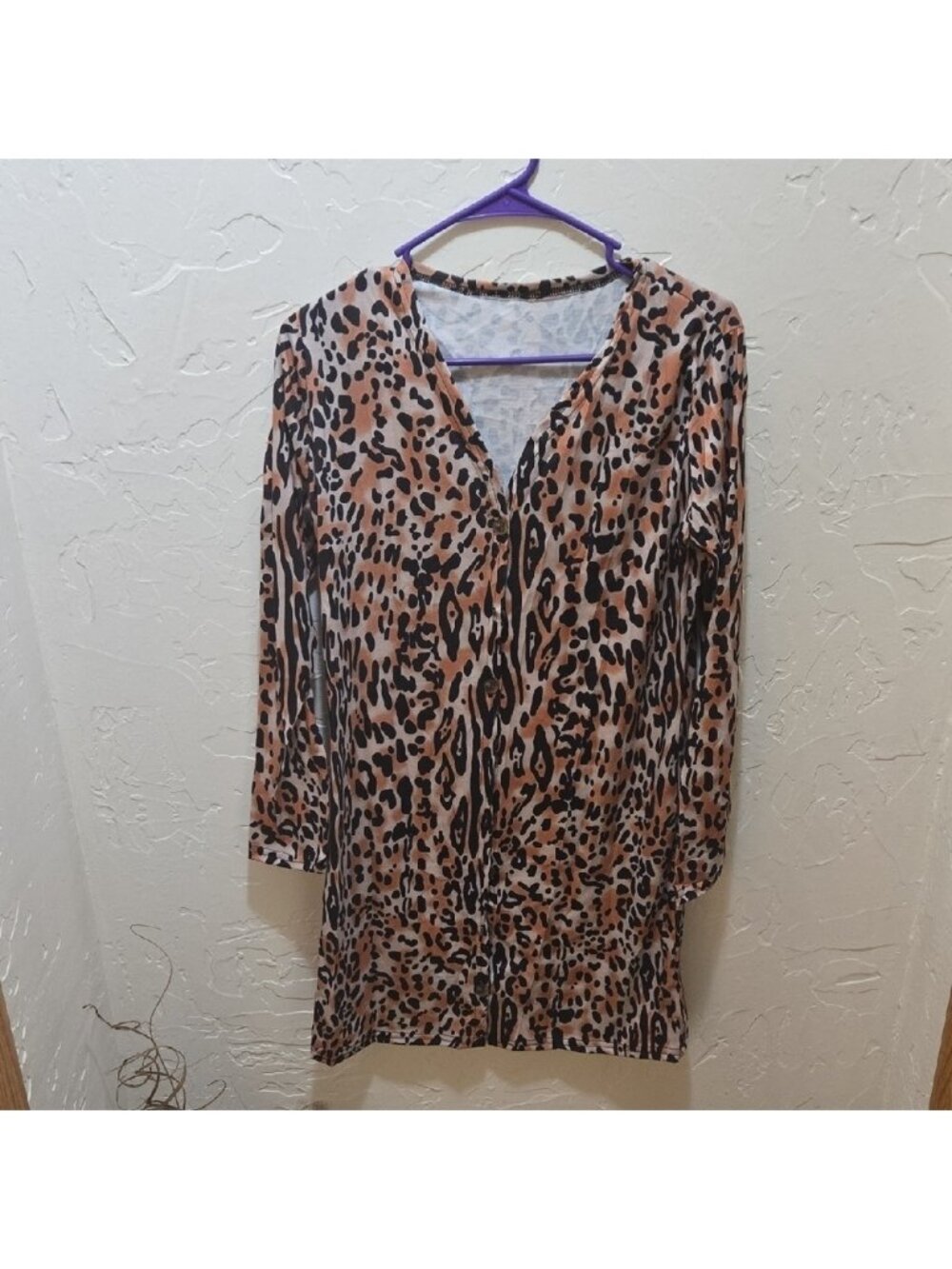 3/$10 Chic Animal Print V-Neck Dress - NWOT